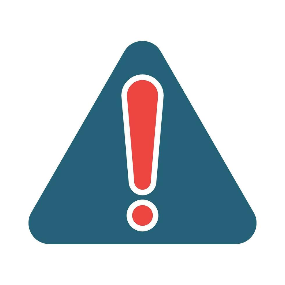 Danger Glyph Two Color Icon Design vector
