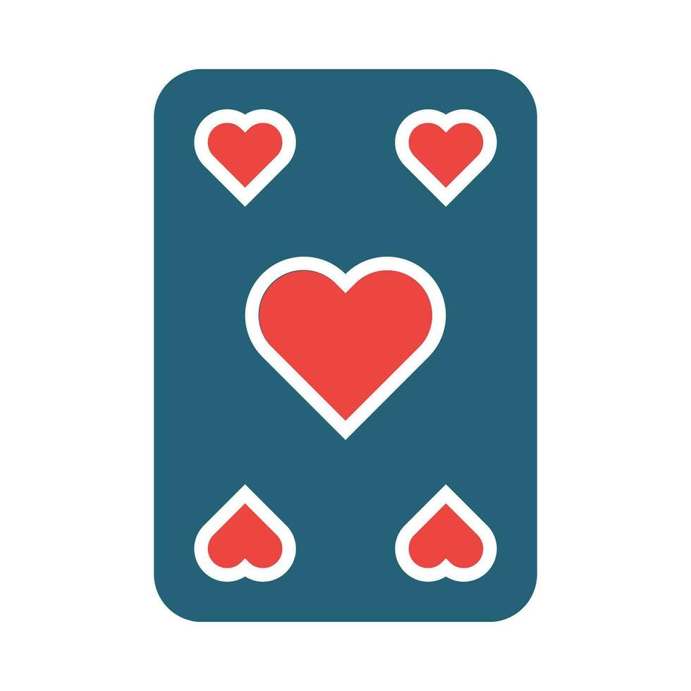 Playing Cards Glyph Two Color Icon Design vector