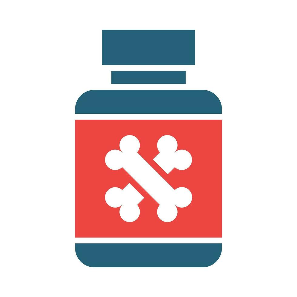 Poison Glyph Two Color Icon Design vector