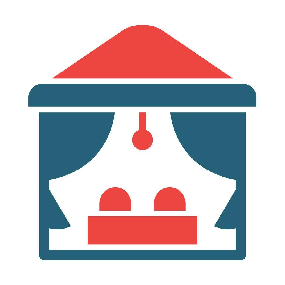 Beach Cabana Glyph Two Color Icon Design vector