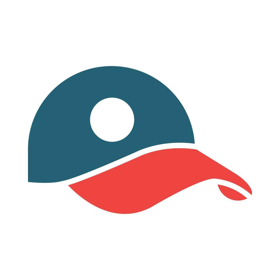 Baseball Glyph Two Color Icon Design vector