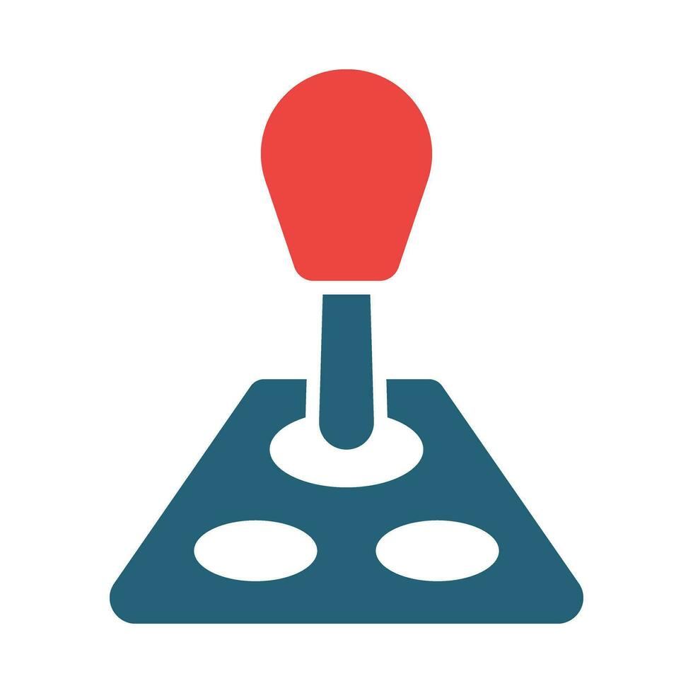 Joystick Glyph Two Color Icon Design vector