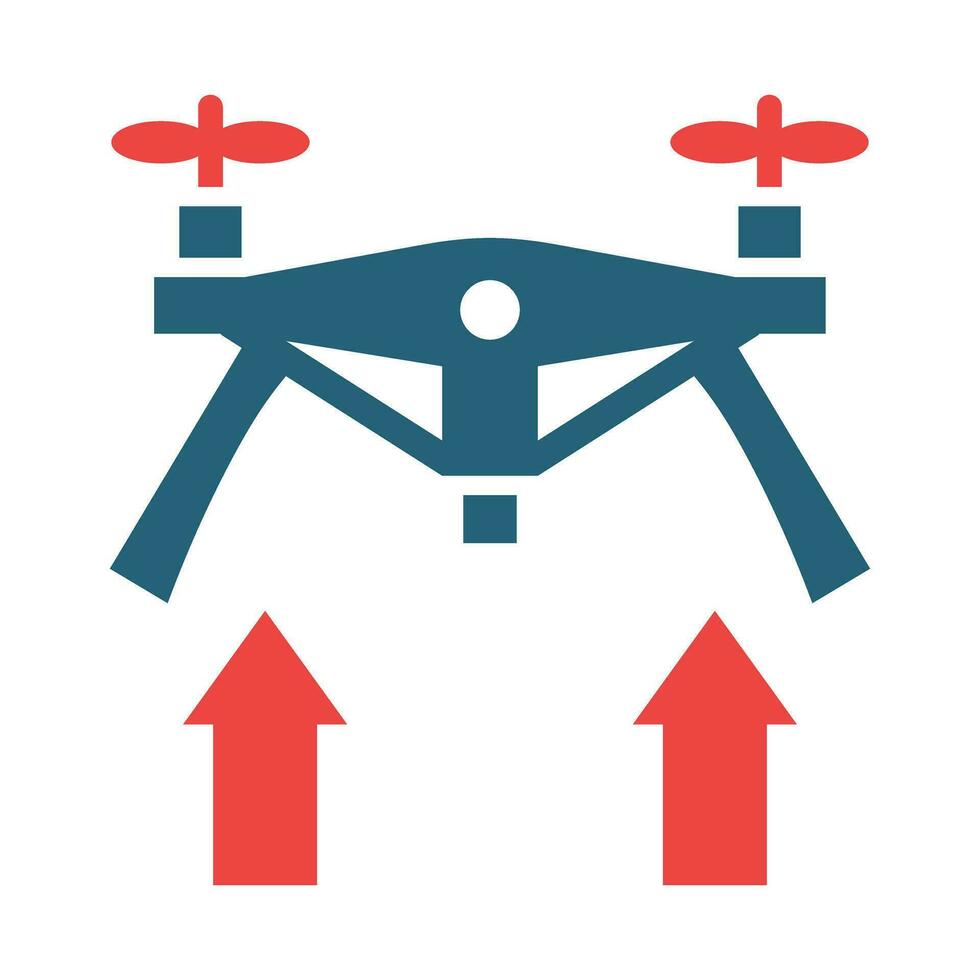 Take off Glyph Two Color Icon Design vector