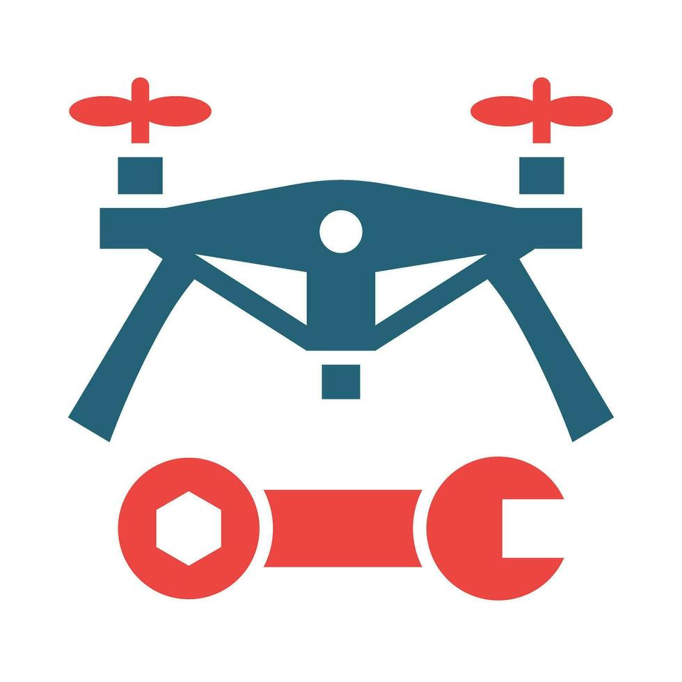 Maintenance Glyph Two Color Icon Design vector