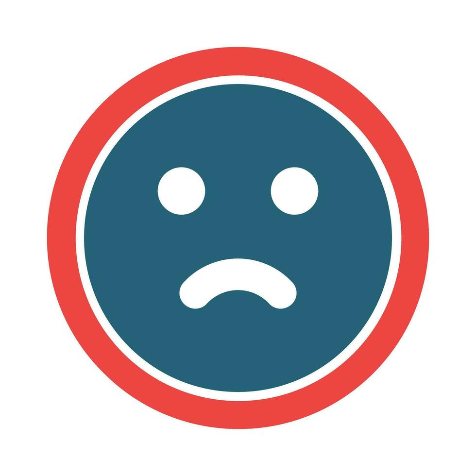 Depression Glyph Two Color Icon Design vector