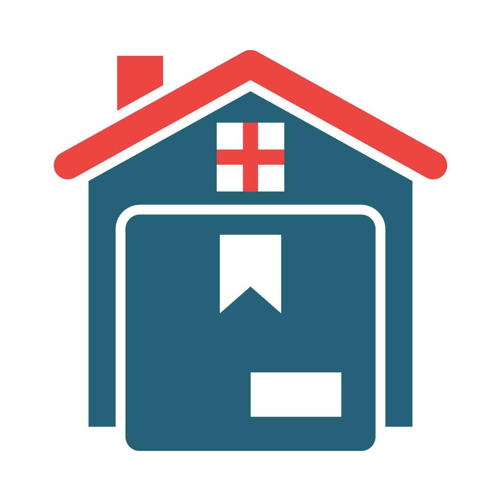 Home Delivery Glyph Two Color Icon Design vector