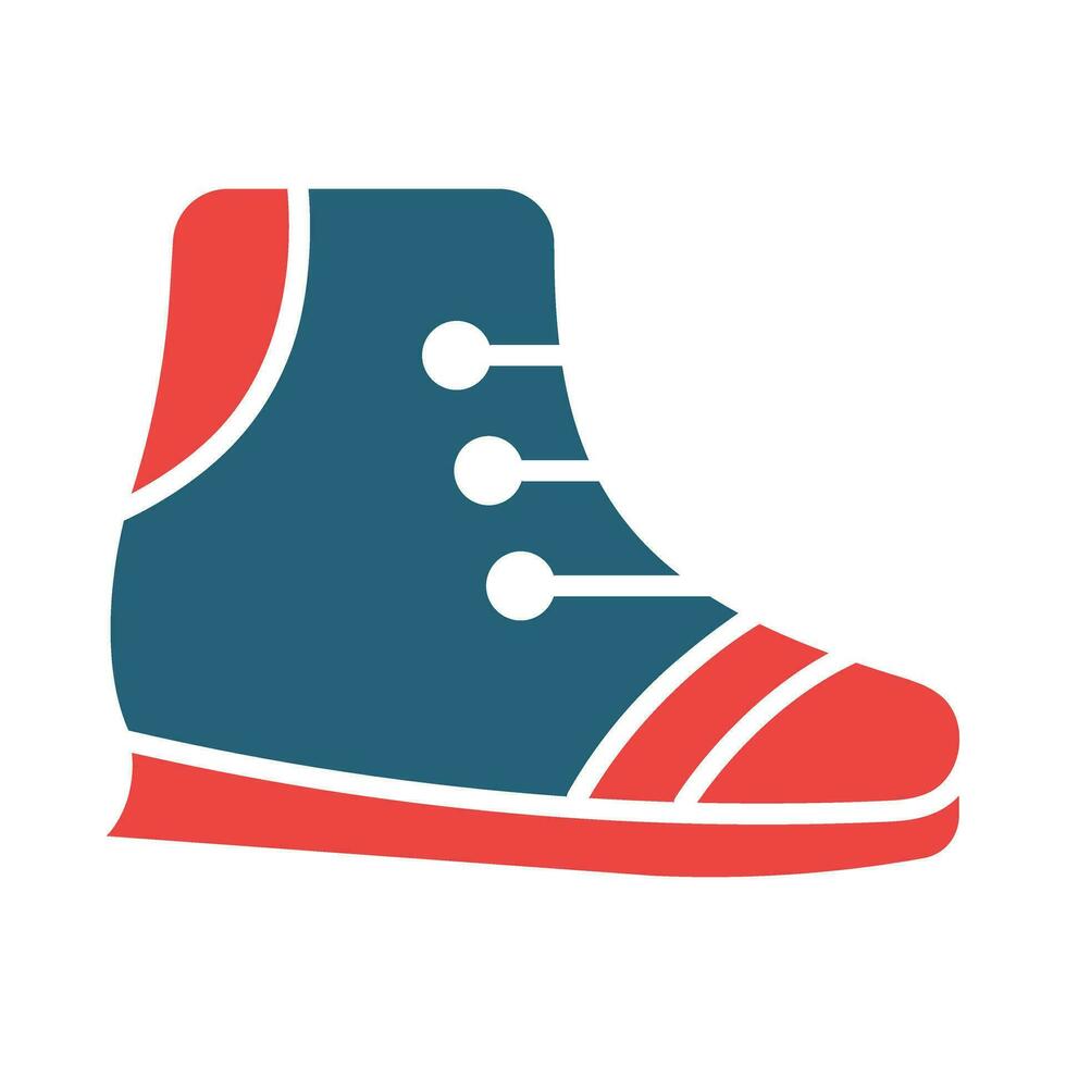 Shoes Glyph Two Color Icon Design vector