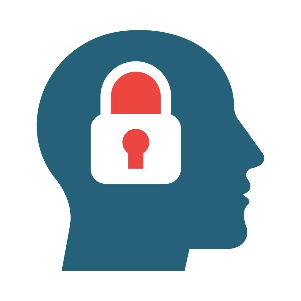 Introvert Glyph Two Color Icon Design vector