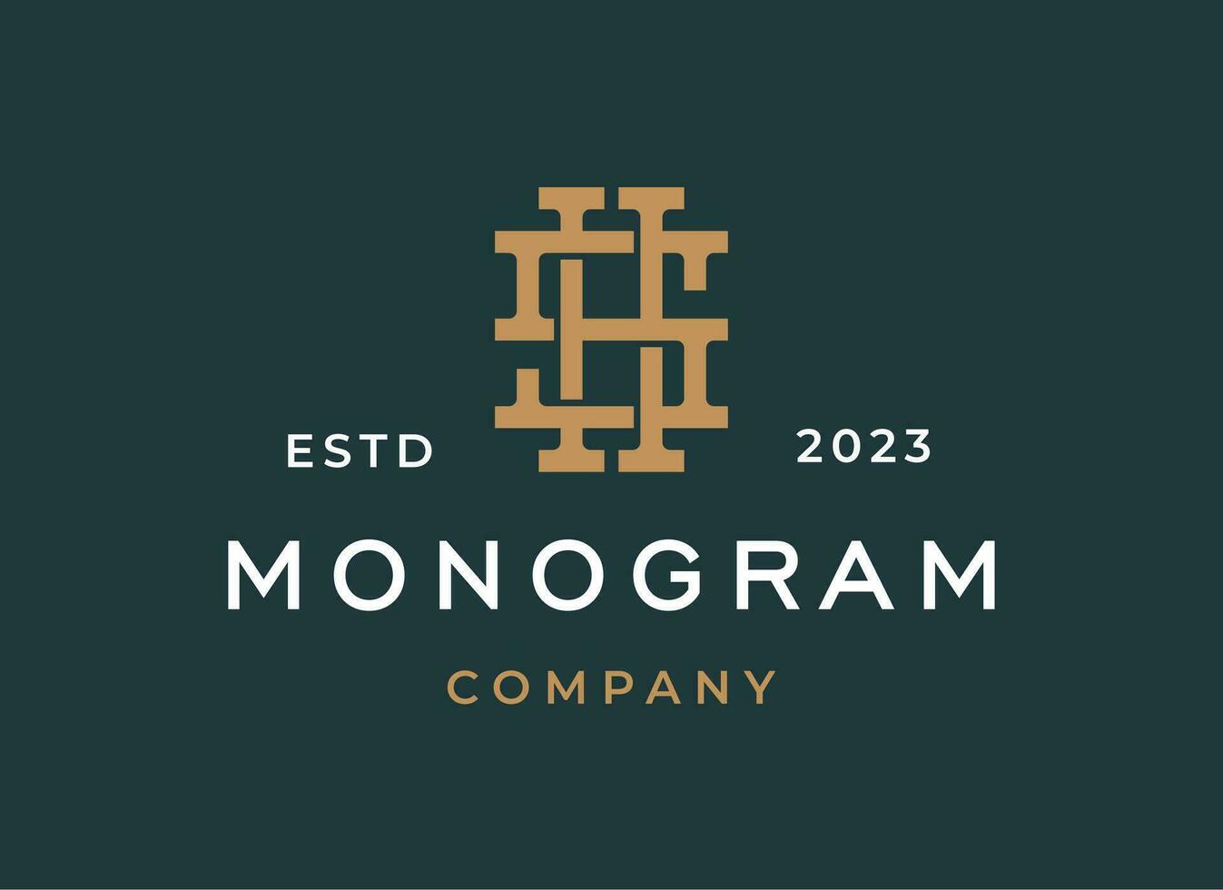 BH or HB Monogram Initial Letter Logo Design for your brand identity vector