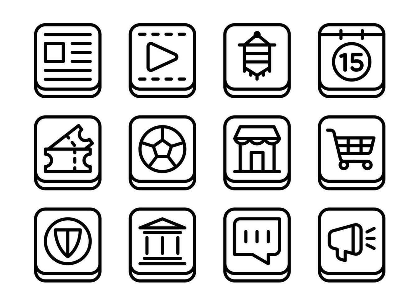 Sport Icon Set for Football Website and App Design vector