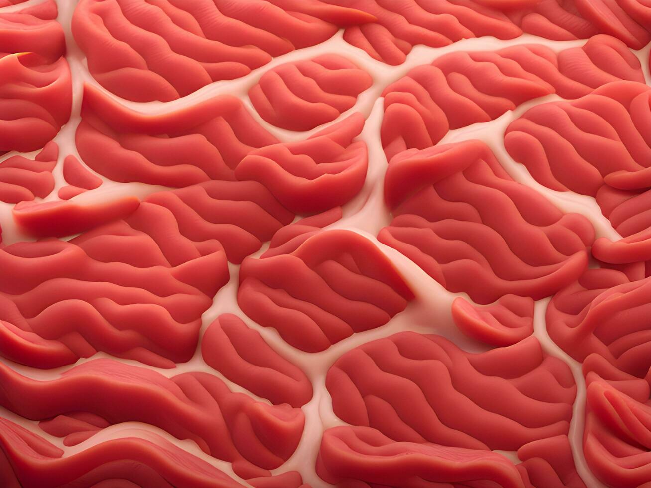 red and pink blood cells in human brain. photo