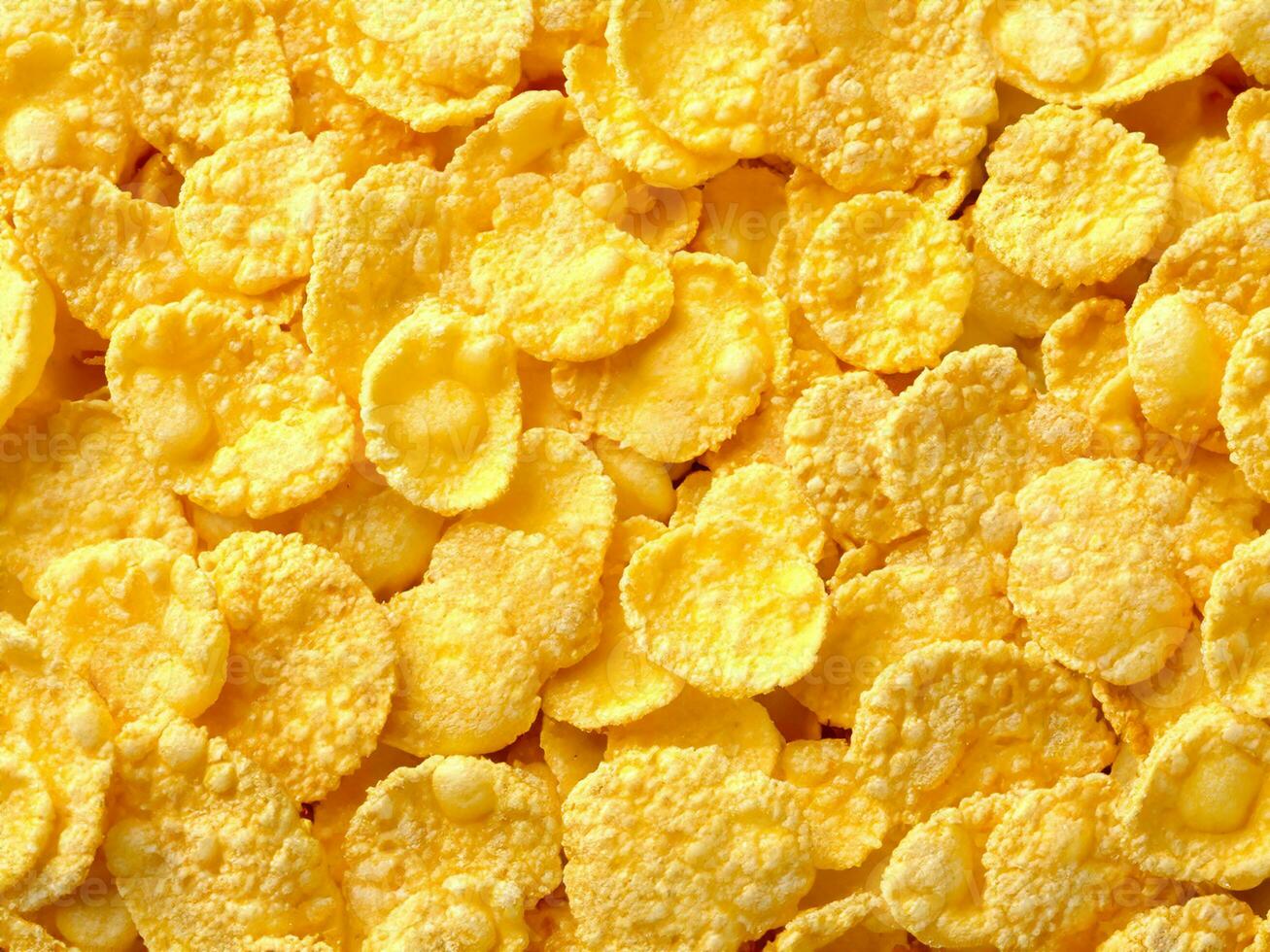 corn flakes in the form of a close up photo