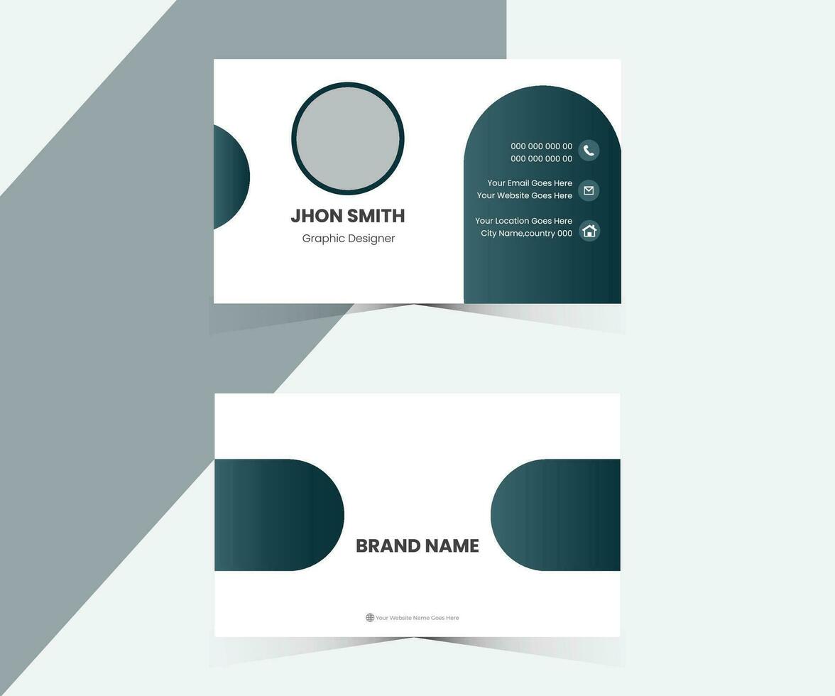 Simple business card template design Free Vector