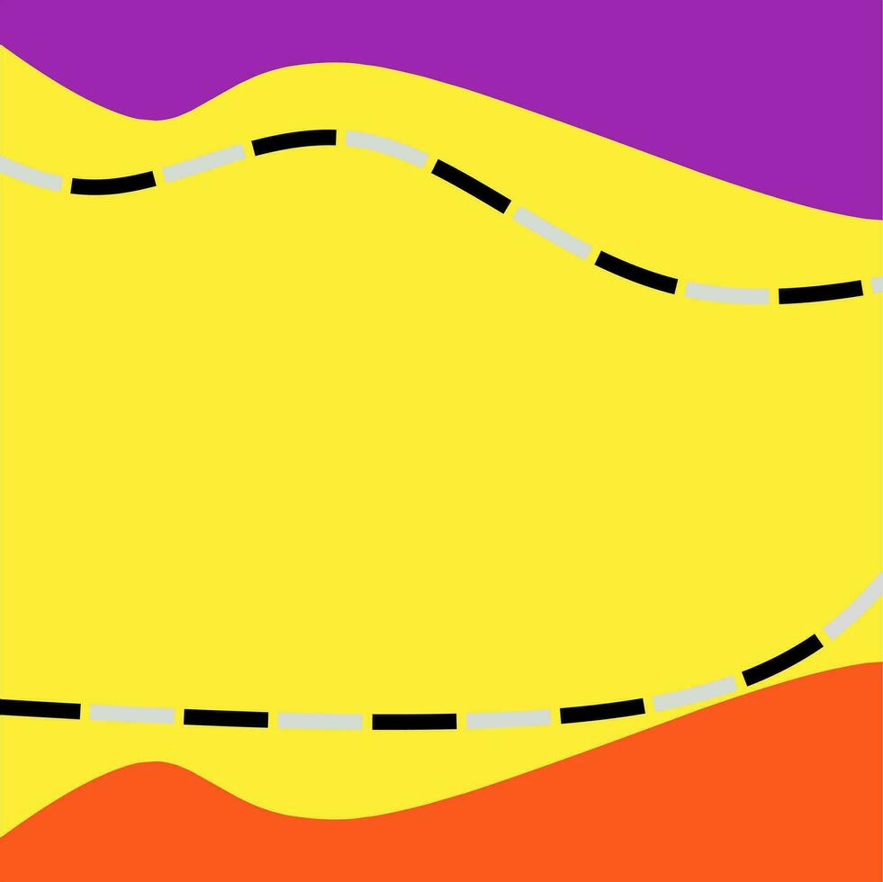 yellow, purple, orange background with broken lines vector