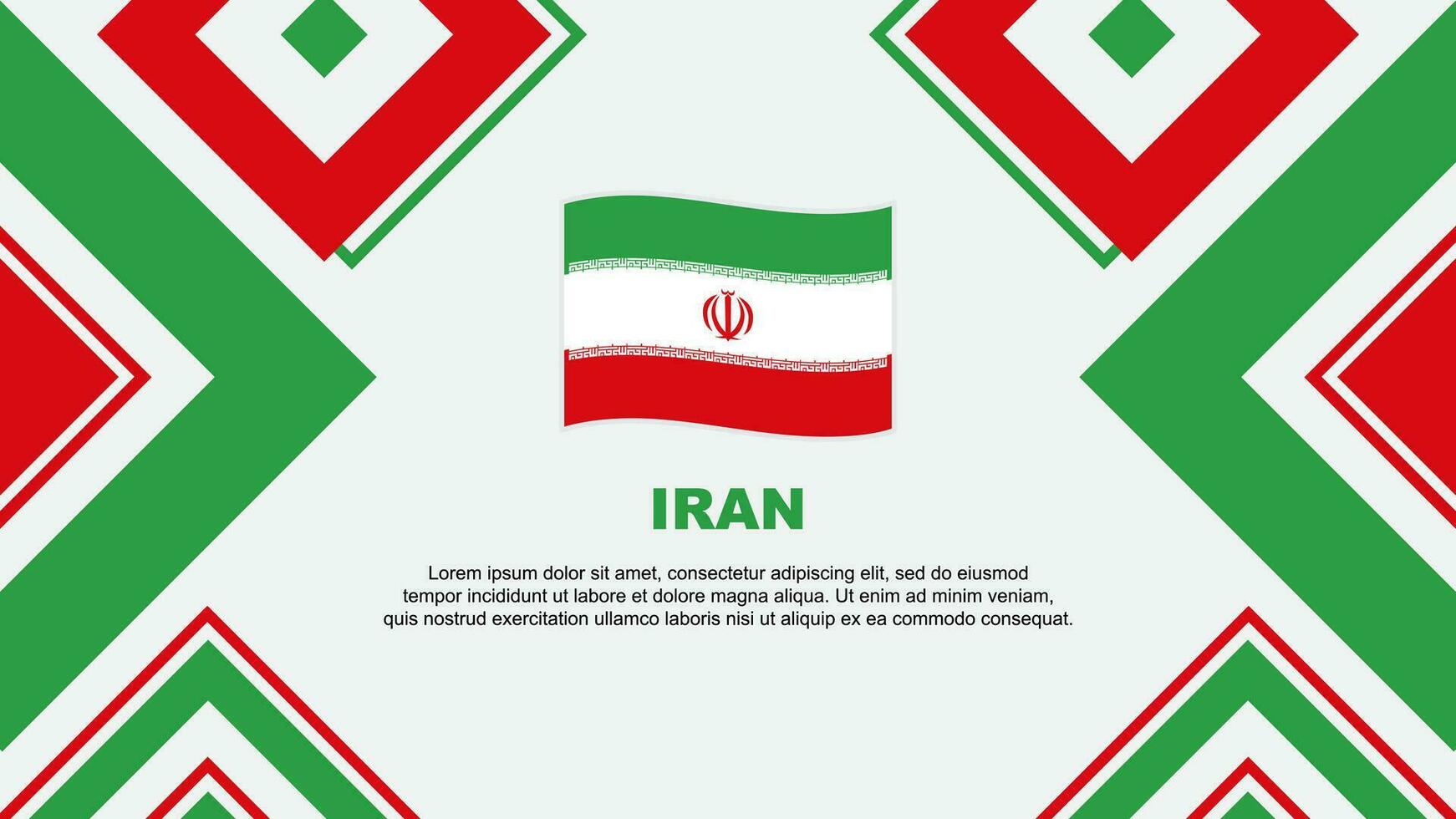 Iran Flag Abstract Background Design Template. Iran Independence Day Banner Wallpaper Vector Illustration. Iran Independence Day