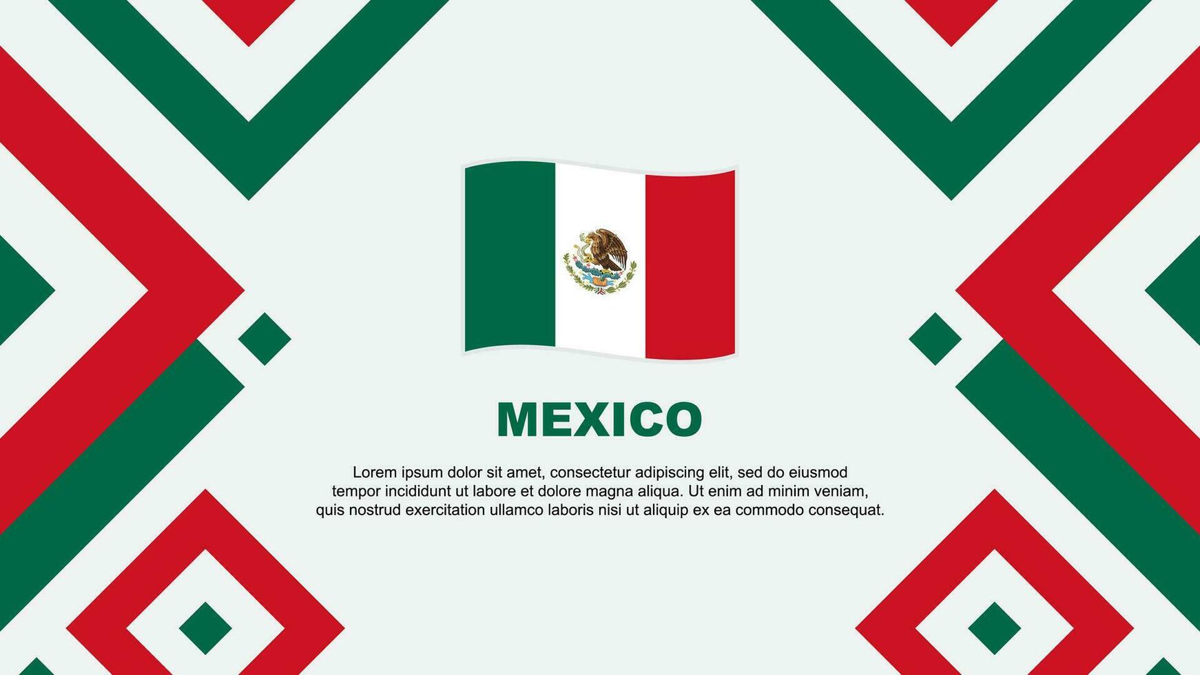 Mexico Flag Abstract Background Design Template. Mexico Independence Day Banner Wallpaper Vector Illustration. Mexico Template