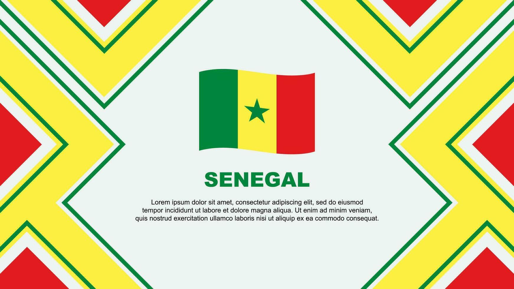 Senegal Flag Abstract Background Design Template. Senegal Independence Day Banner Wallpaper Vector Illustration. Senegal Vector