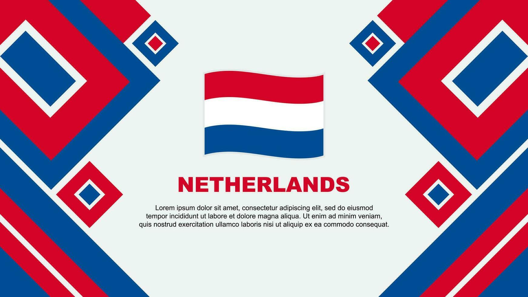 Netherlands Flag Abstract Background Design Template. Netherlands Independence Day Banner Wallpaper Vector Illustration. Netherlands Cartoon