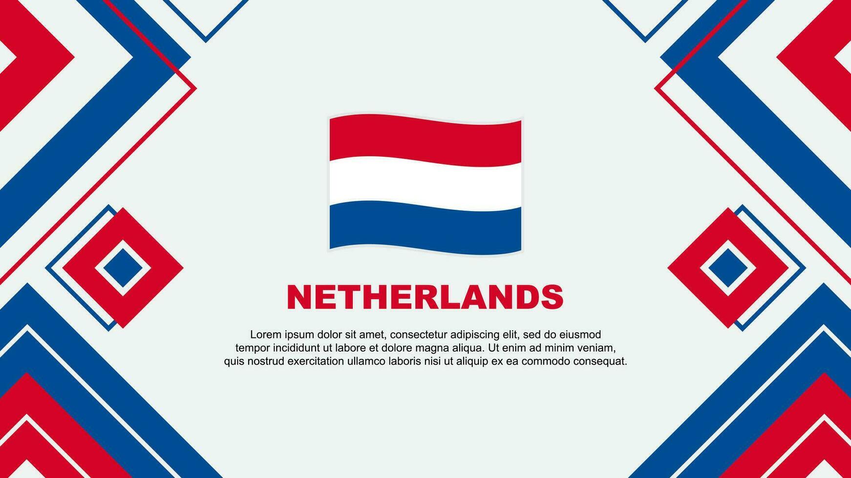 Netherlands Flag Abstract Background Design Template. Netherlands Independence Day Banner Wallpaper Vector Illustration. Netherlands Background