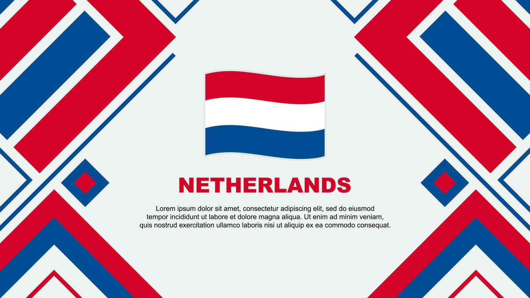 Netherlands Flag Abstract Background Design Template. Netherlands Independence Day Banner Wallpaper Vector Illustration. Netherlands Flag