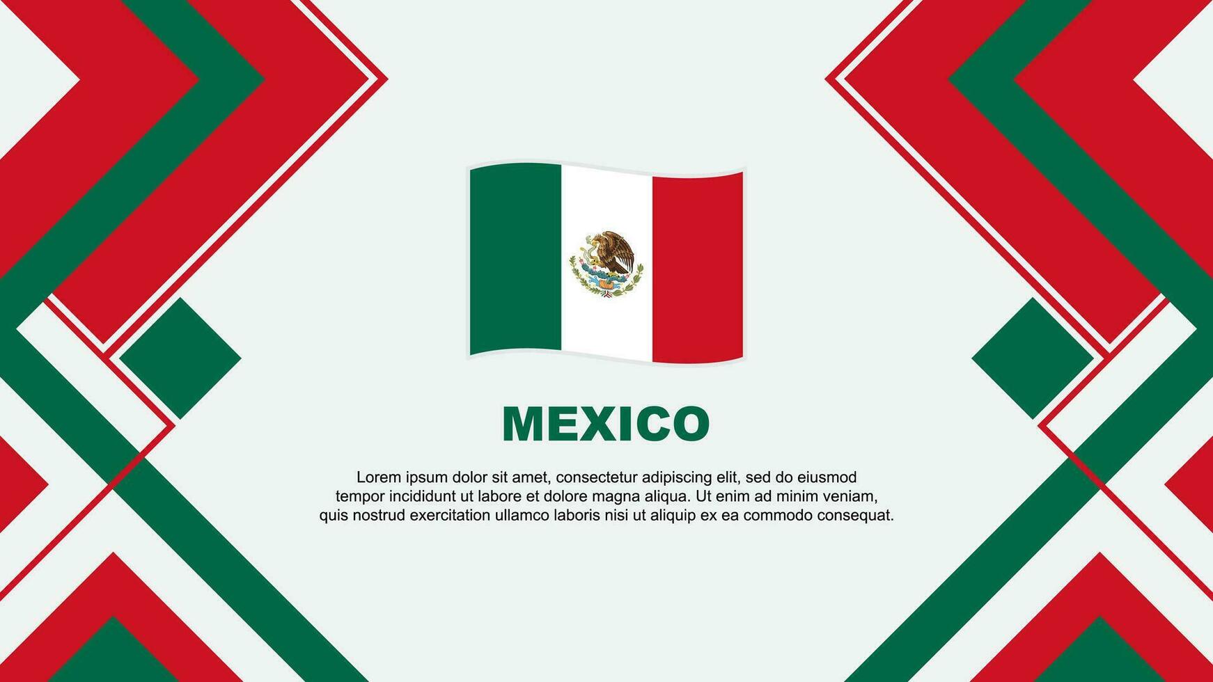 Mexico Flag Abstract Background Design Template. Mexico Independence Day Banner Wallpaper Vector Illustration. Mexico Banner