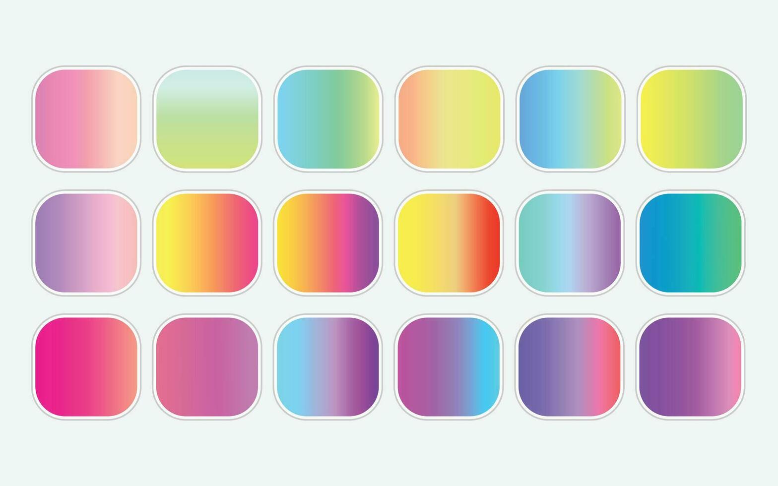 Colors gradient collection palette set vector