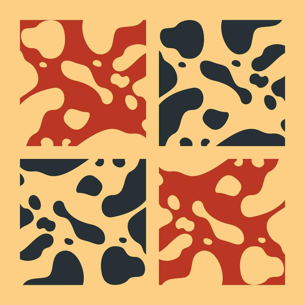 Abstract nature shape background art style vector illustration pattern textile earth tone editable