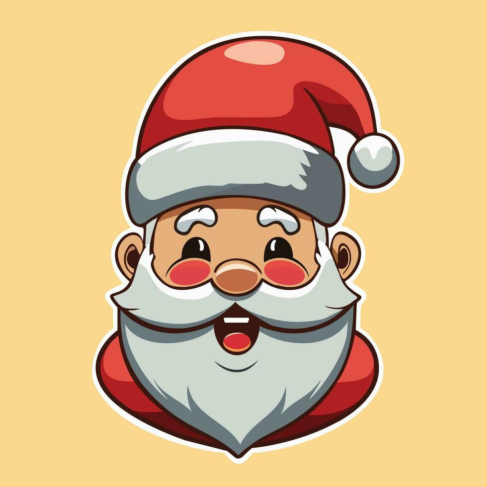 vector Santa Claus in costume and smiling