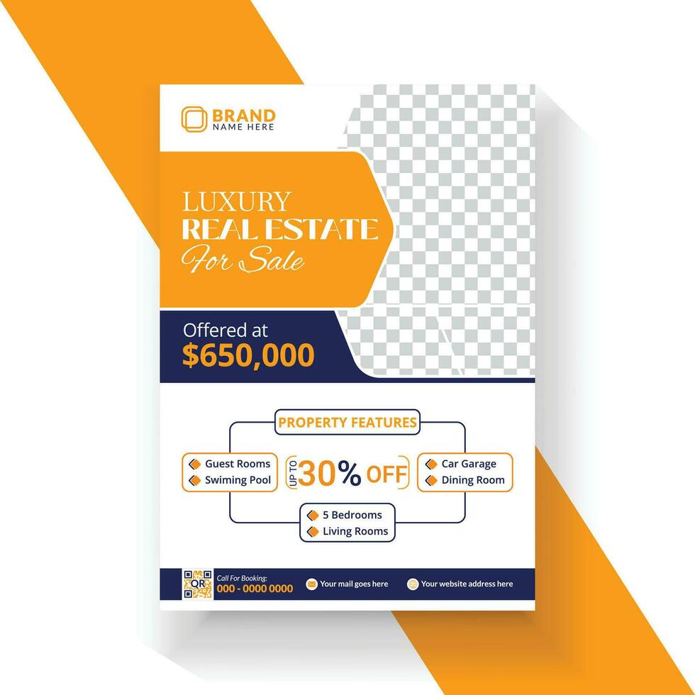 Real estate house property sale flyer design template, Vector Design, Corporate Real Estate Flyer Template, Flyer Design,