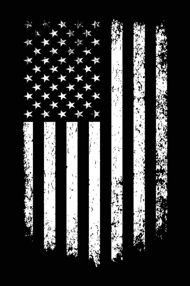 USA Distressed Flag. American Flag Design vector
