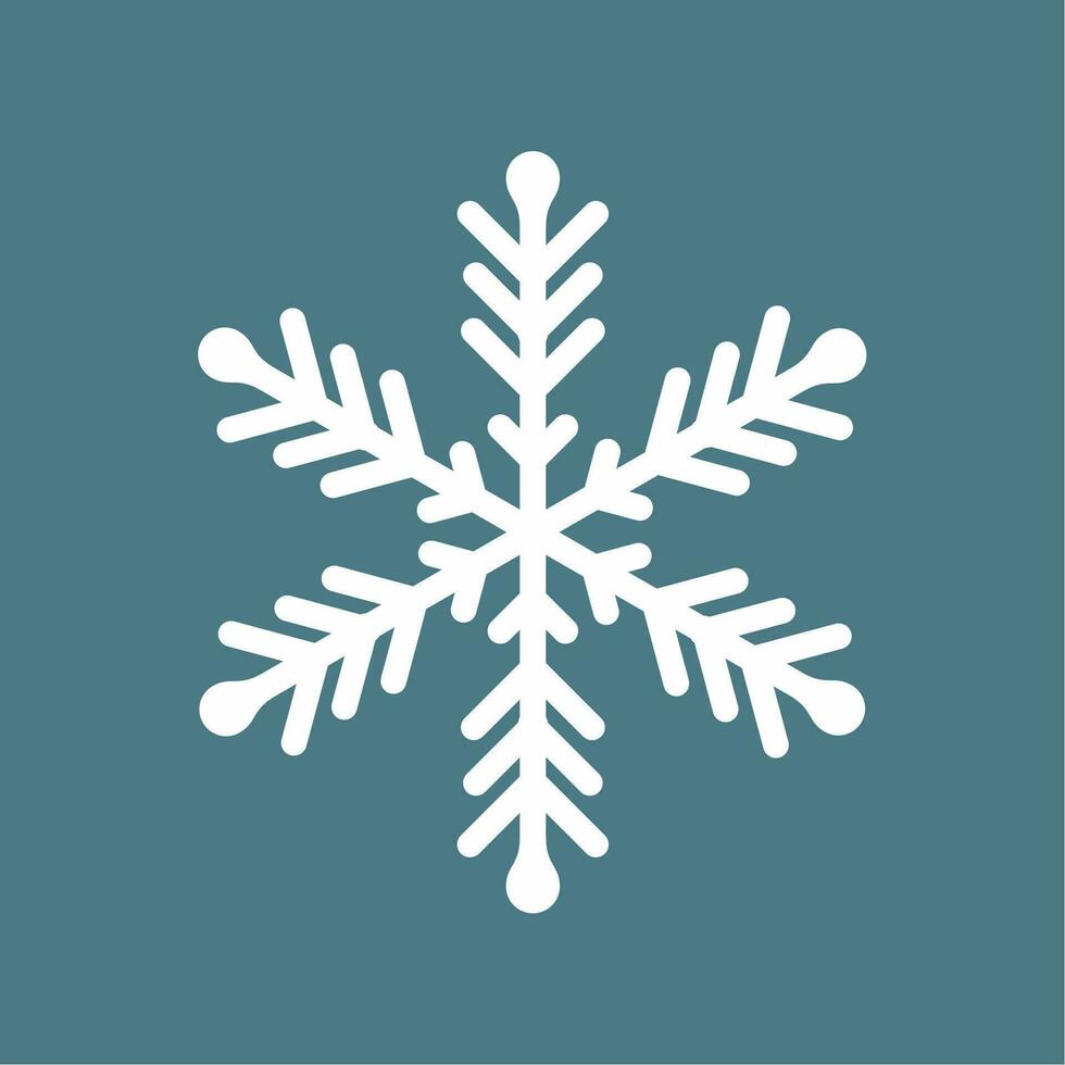 a snowflake icon on a blue background vector