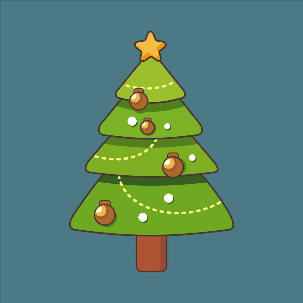 ilustración de vector de árbol de navidad