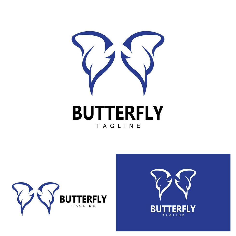 Butterfly Logo Animal Design Brand Product Beautiful and Simple Decorative Animal Wing vector