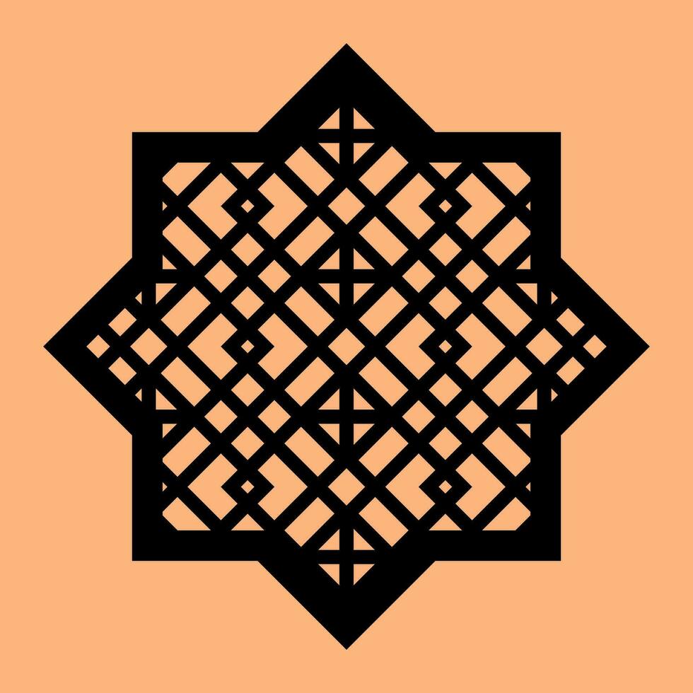 Simple Vector Pattern for Laser Cutting, Decoration, and Ornament. Metal design, wood carving, vector
