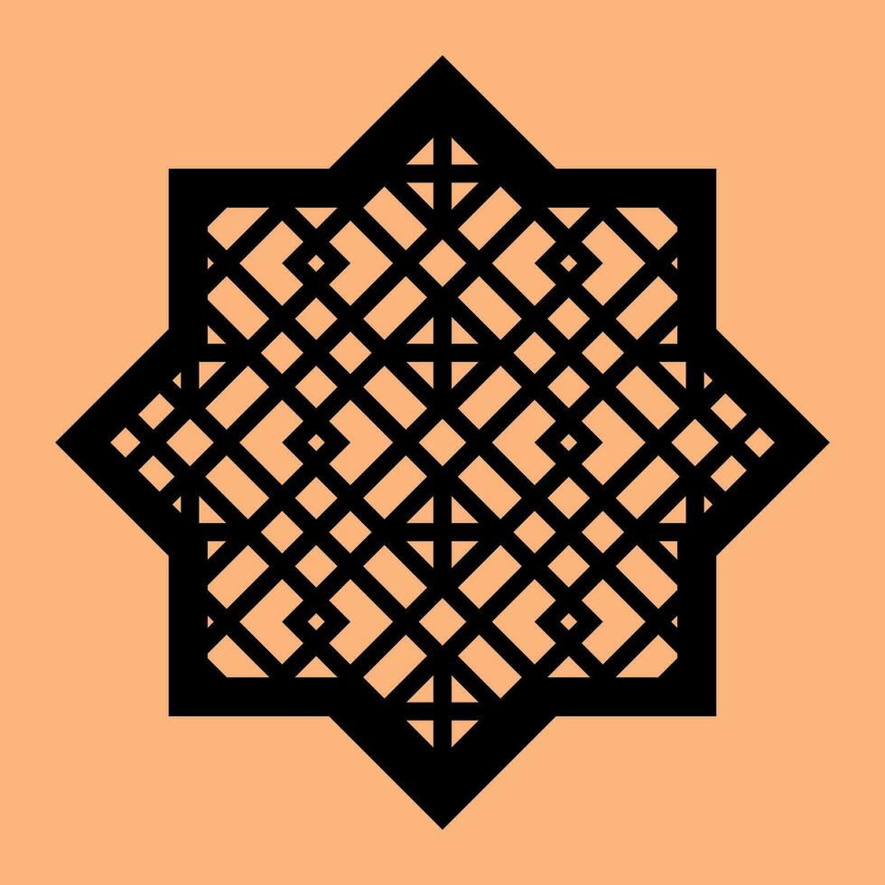 Simple Vector Pattern for Laser Cutting, Decoration, and Ornament. Metal design, wood carving, vector