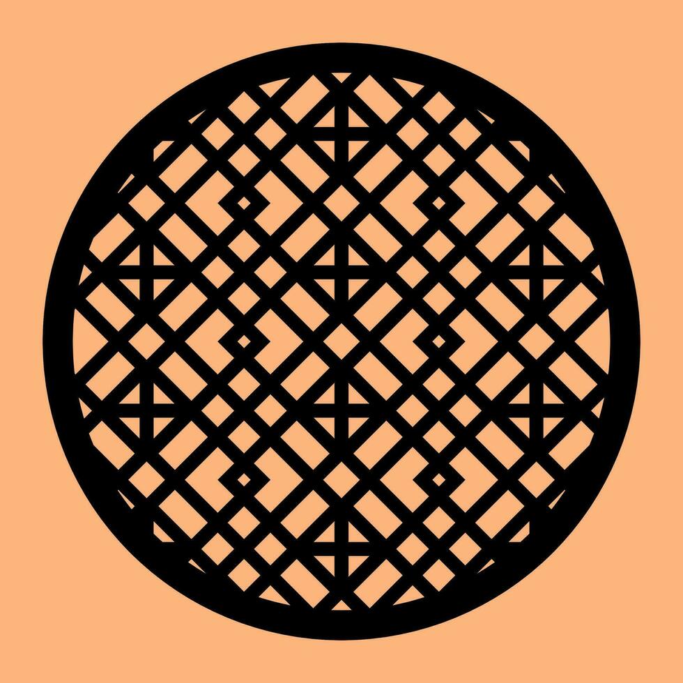 Simple Vector Pattern for Laser Cutting, Decoration, and Ornament. Metal design, wood carving, vector