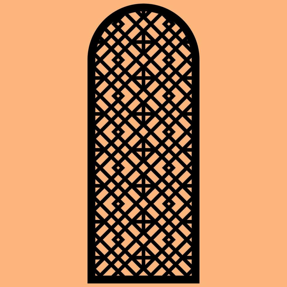 Simple Vector Pattern for Laser Cutting, Decoration, and Ornament. Metal design, wood carving, vector