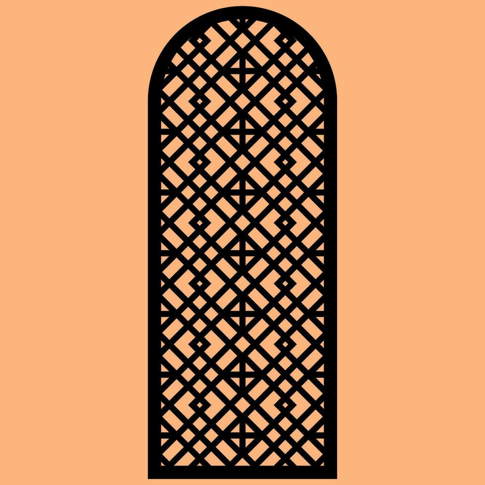 Simple Vector Pattern for Laser Cutting, Decoration, and Ornament. Metal design, wood carving, vector