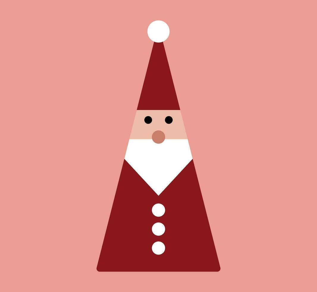 Cute abstract Santa Claus vector