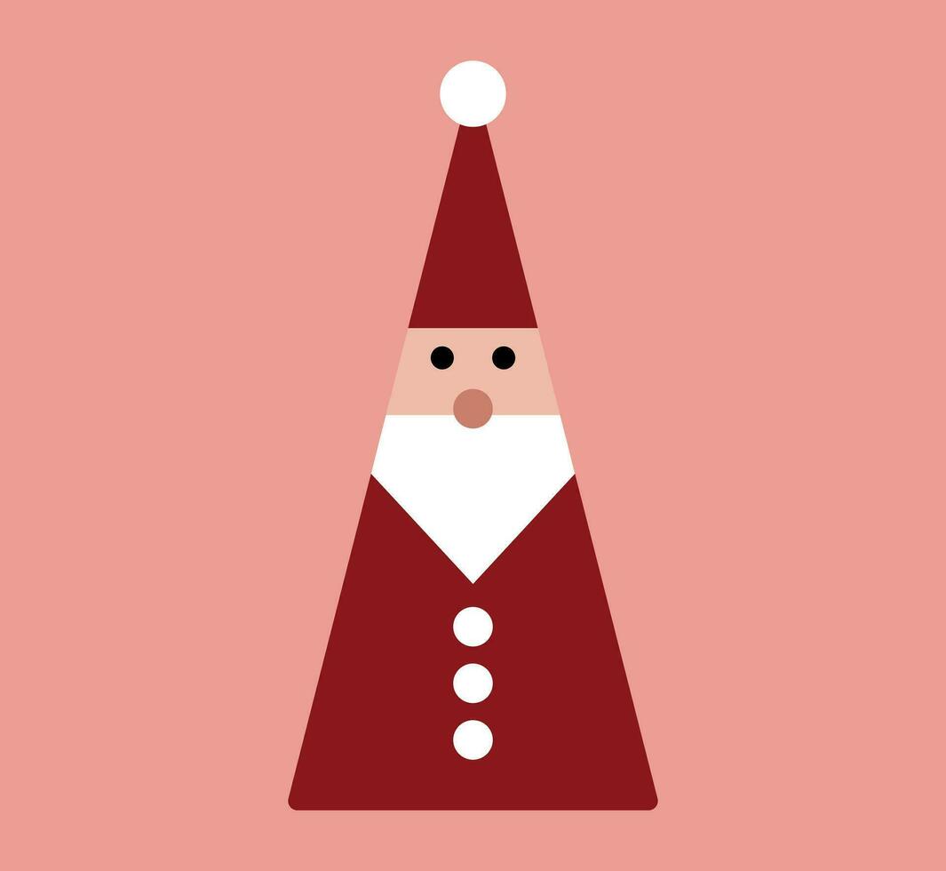 Cute abstract Santa Claus vector