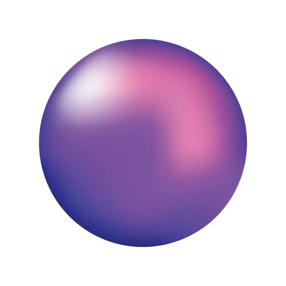 Vector ball realistic glossy 3d sphere ball isolated geometric figure of round sphere