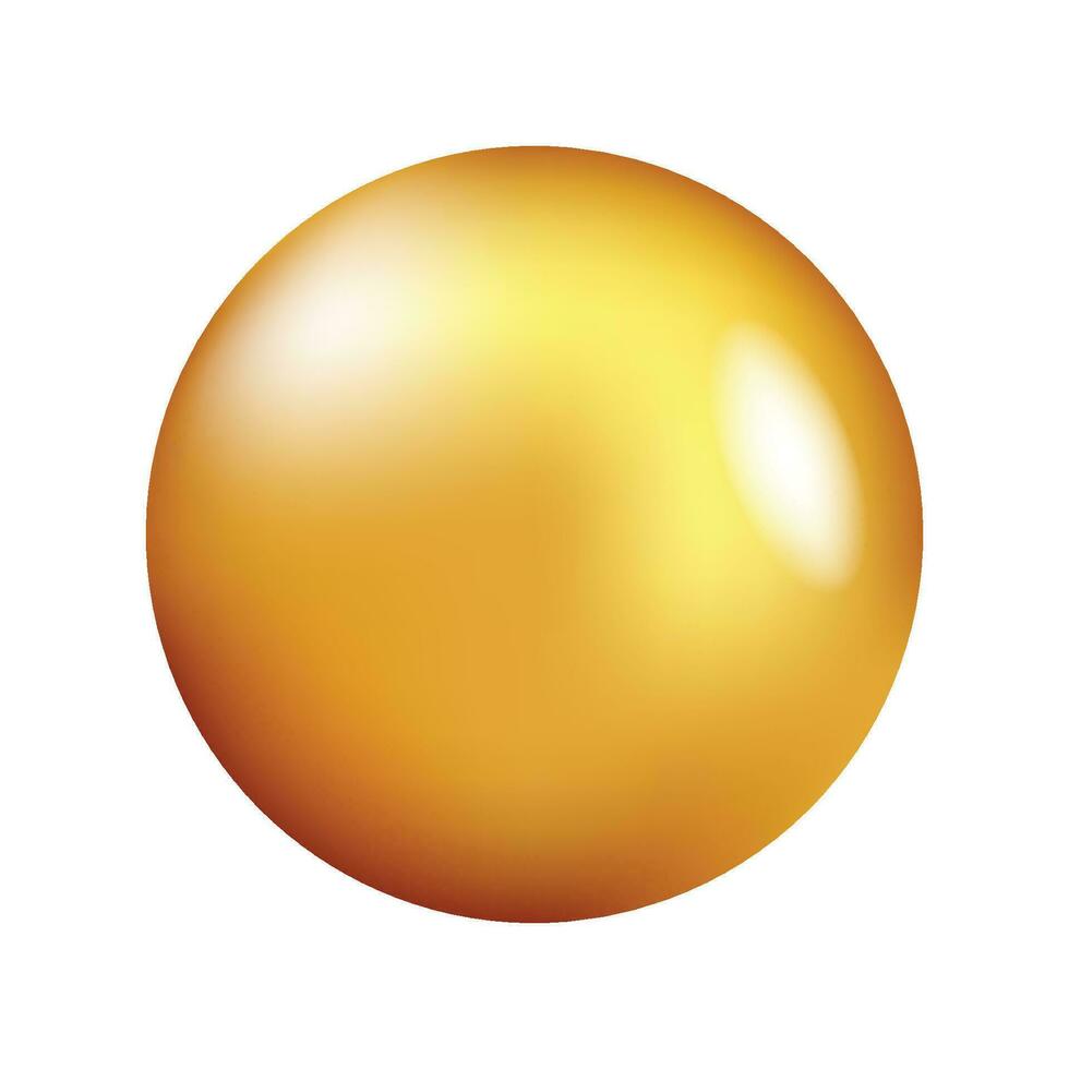 vector pastel amarillo pelota realista lustroso 3d esfera pelota aislado geométrico figura de redondo esfera