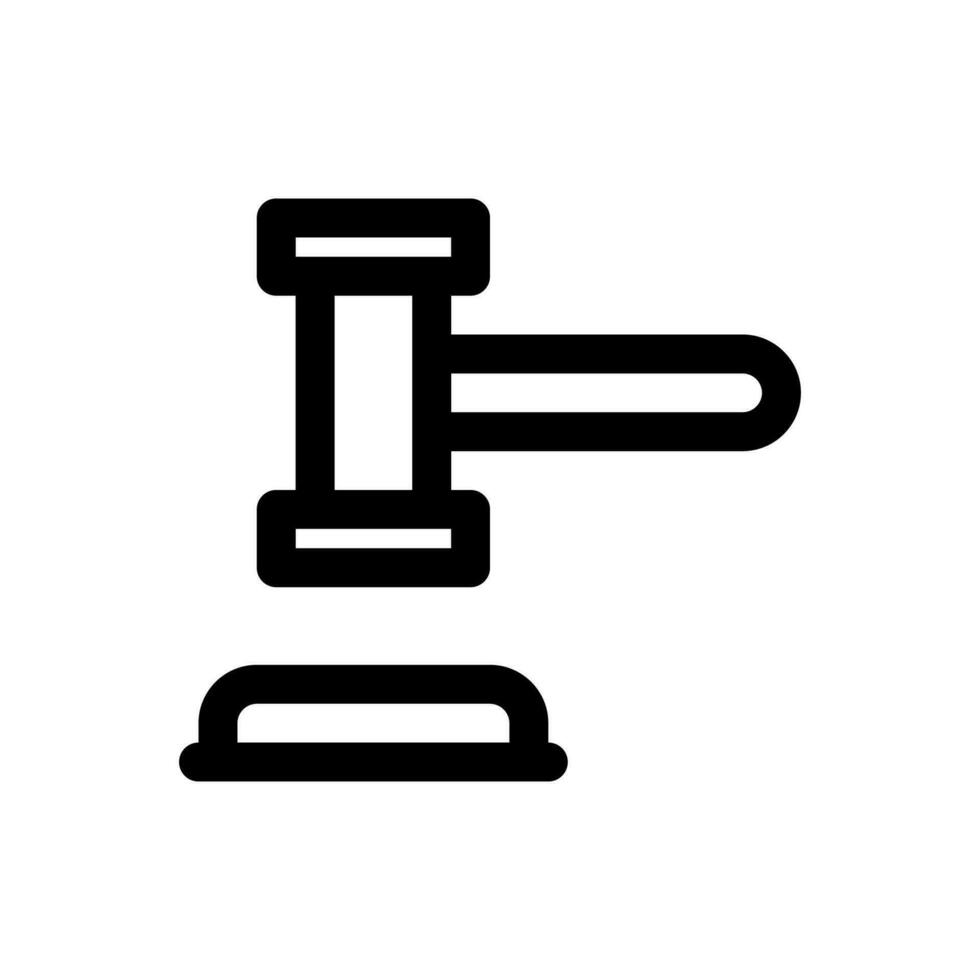 court icon simple design hammer justice illustration logo vector