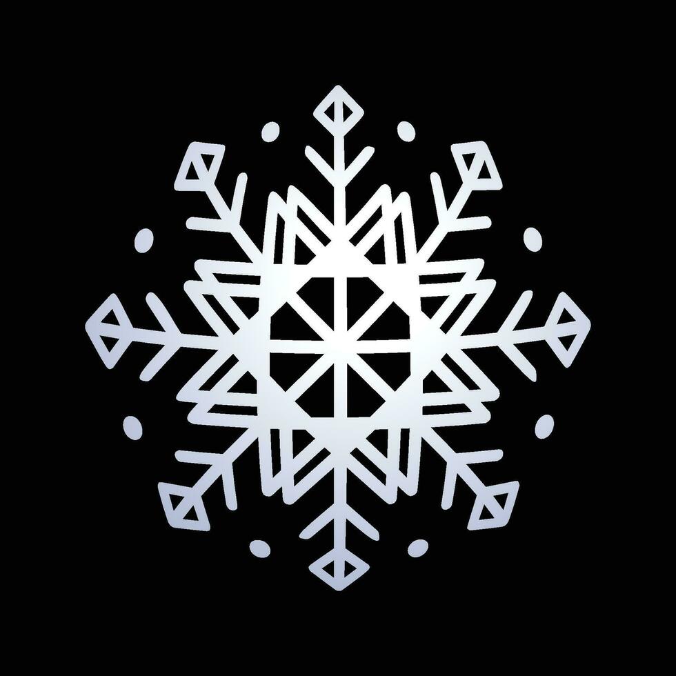 vector sencillo blanco copo de nieve icono gráfico aislado elemento en negro antecedentes