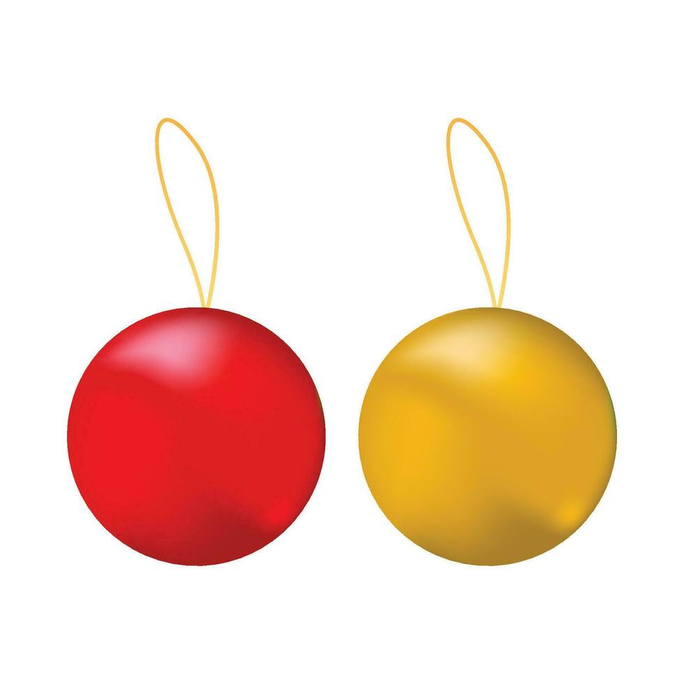 Vector set of isolated christmas bauble ornament for xmas design vector illustration