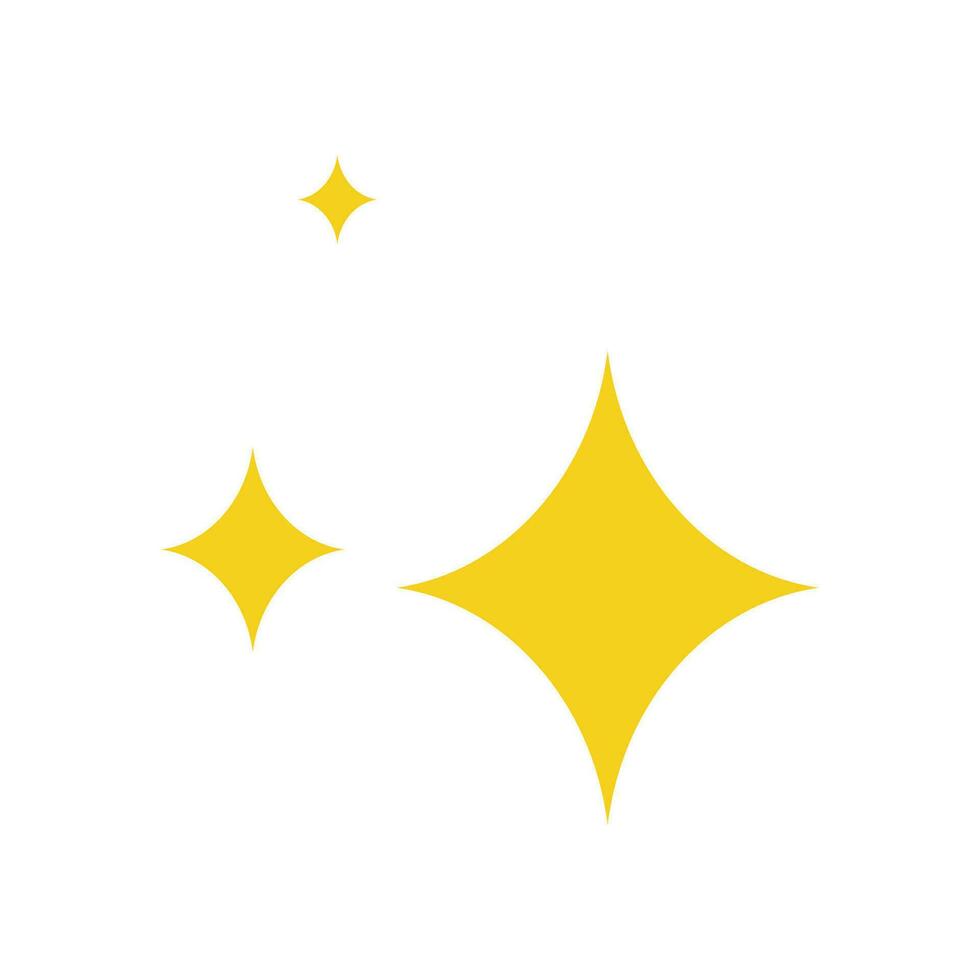 vector amarillo Brillantina estrellas centelleo brillar icono vector ilustración