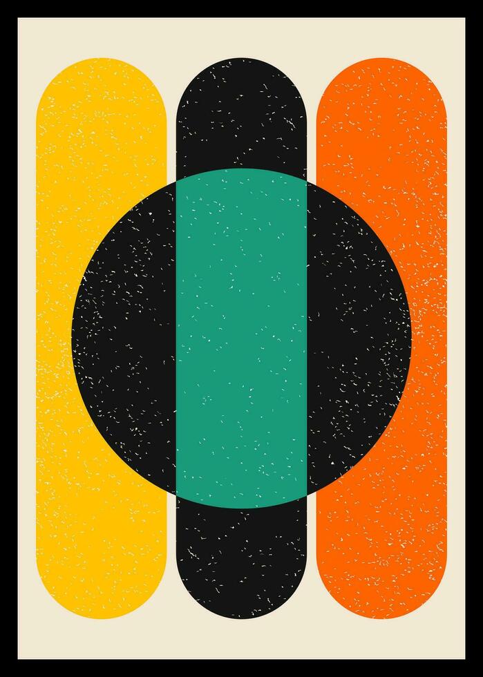 Minimal retro geometric design posters. Contemporary art wall decoration. Geometric shapes poster cover background. vector