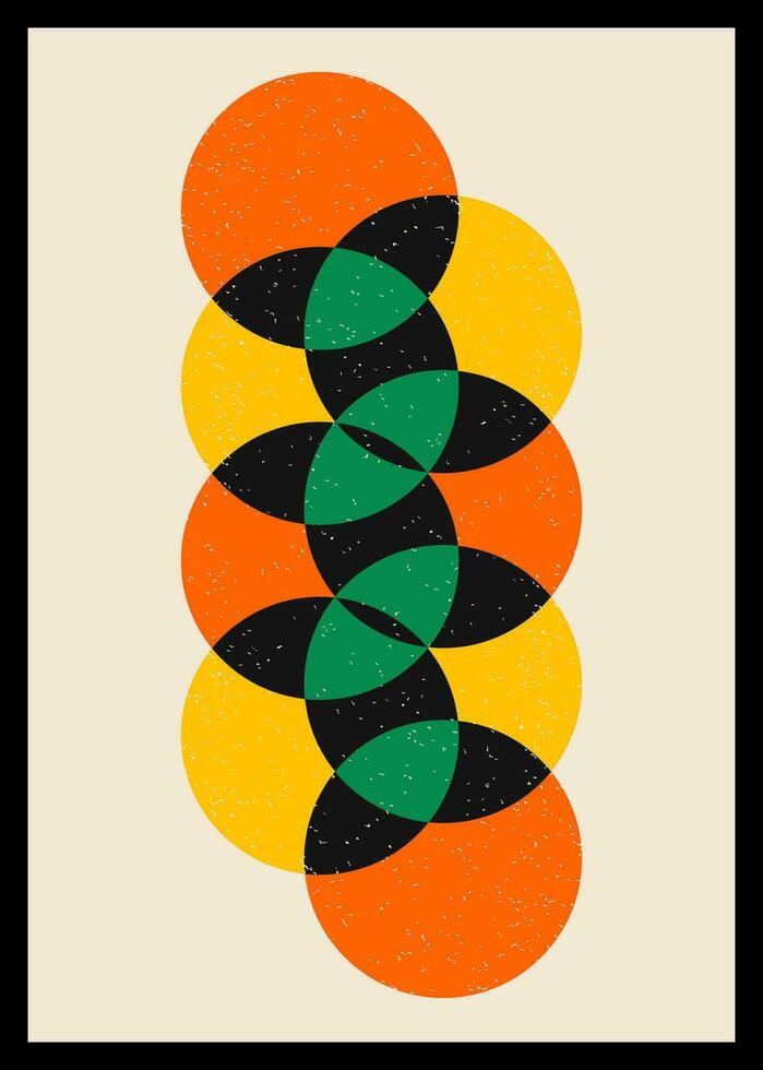 Minimal retro geometric design posters. Contemporary art wall decoration. Geometric shapes poster cover background. vector