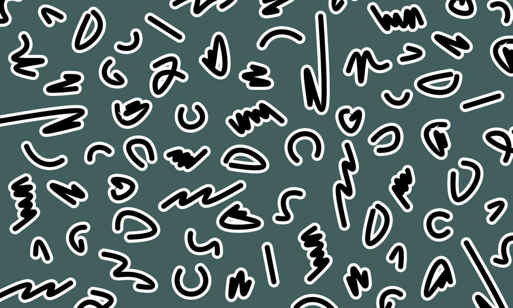 Creative abstract squiggle style drawing background vector