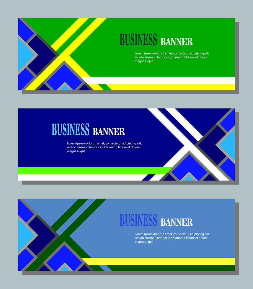 conjunto de plantillas web de diseño de banner abstracto vector